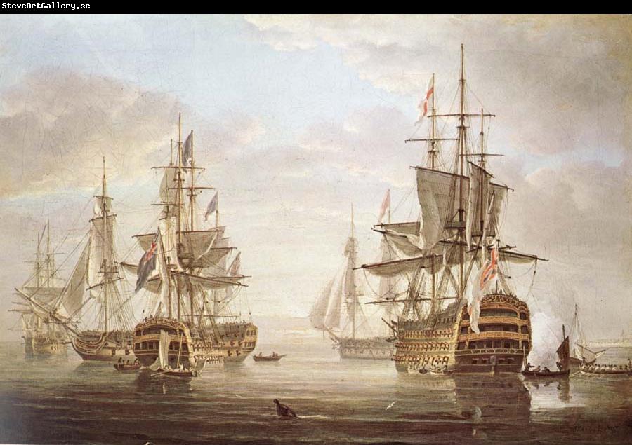 Nicholas Pocock This work of am exposing they five vessel as elbow bare that gora with Horatio Nelson and banskarriar